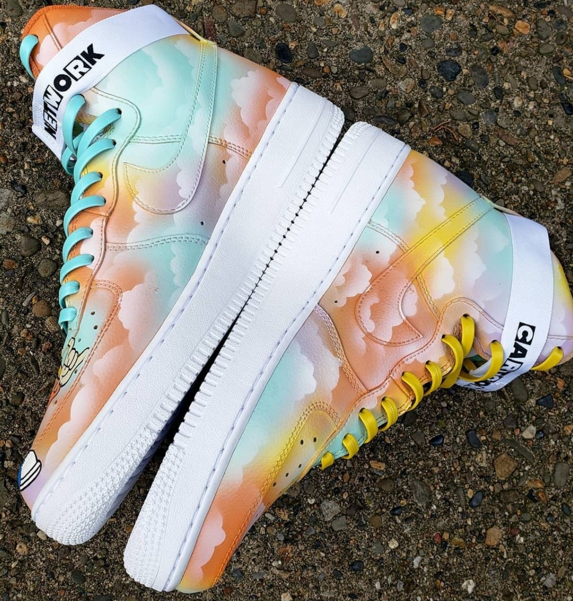 Air Force 1 Cartoon Custom (Contact for Color blocking), Custom Air Force 1 Cartoon Af1
