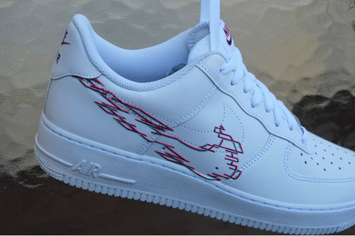 Air force 1 fashion custom glitch