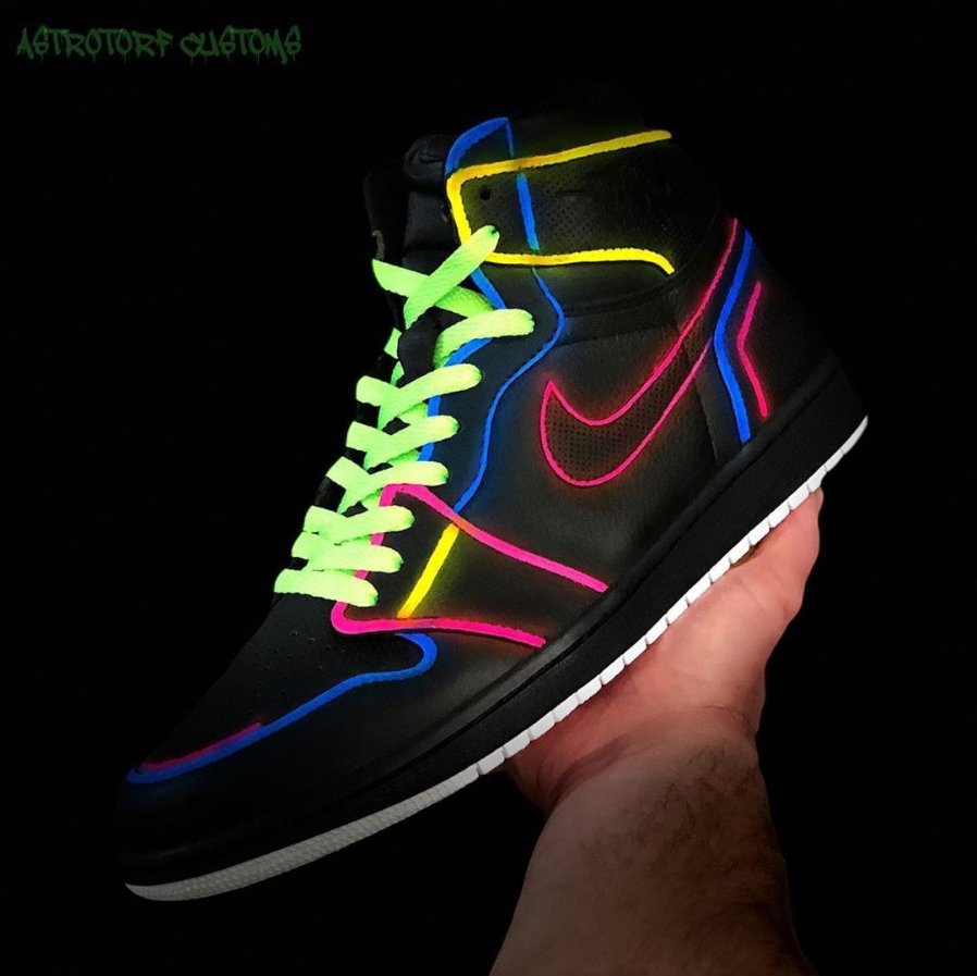 neon air jordans 1