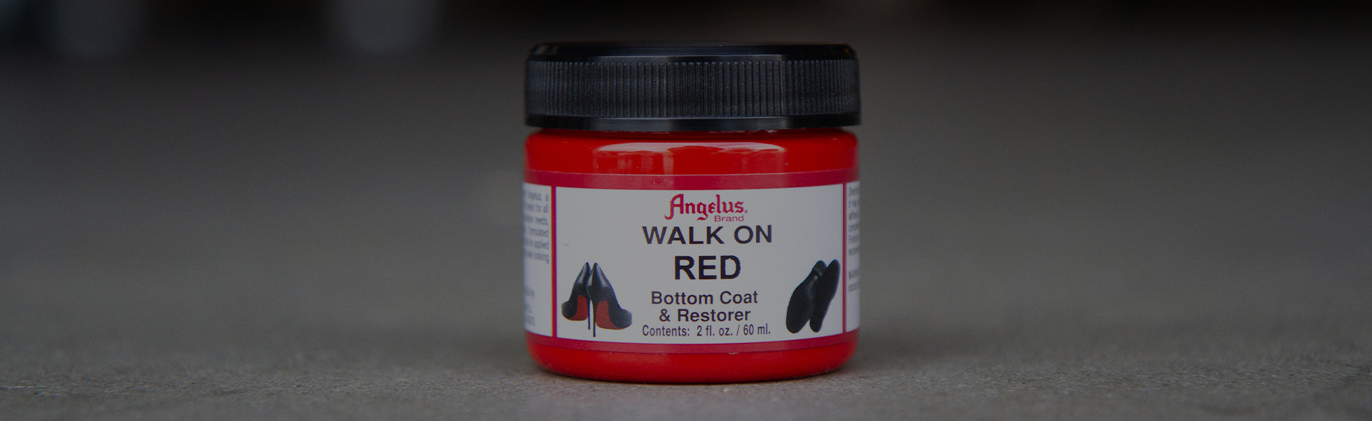 Walk On Red Bottom Coat & Restorer Angelus Brand Acrylic Leather Paint