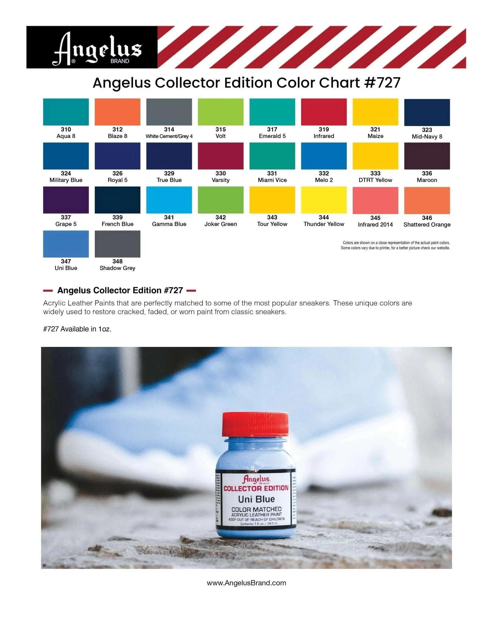 12 Color Collector Edition Assortment Kit - Angelus Direct