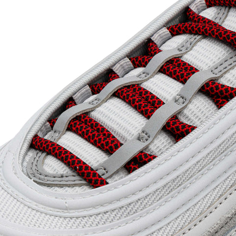 Black/Red Rope Laces on shoes