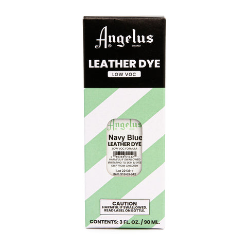 Angelus Navy Blue Low VOC Leather Dye in Retail Packaging