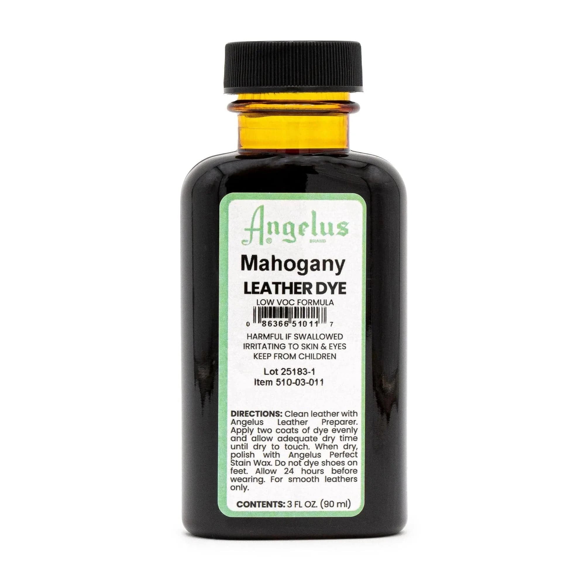 Angelus Direct Mahogany Low VOC Leather Dye 3 oz. Low VOC Leather Dye