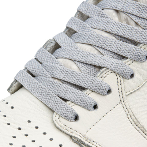 Lace Lab Light Grey Jordan 1 Replacement Shoelaces on Shoe