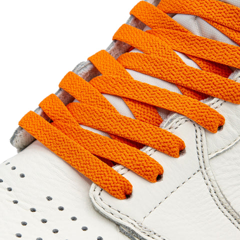 Lace Lab Light Grey Jordan 1 Replacement Shoelaces on shoe
