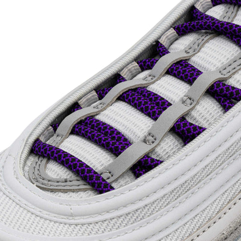 Purple/Black Rope Laces on shoes