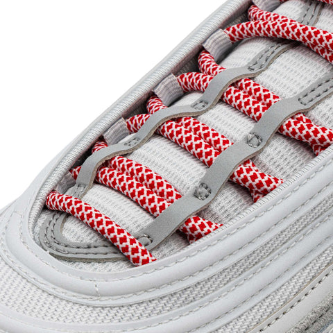 Red/White Rope Laces on shoes