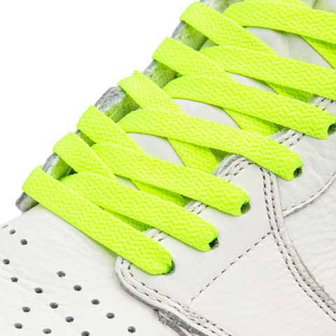 Lace Lab Volt Jordan 1 Replacement Shoelaces on shoe