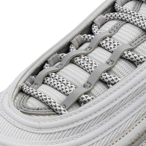 White 3M Inverse Rope Laces on shoes