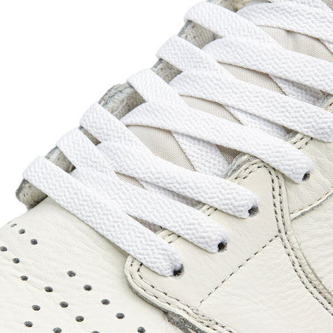 Lace Lab White Jordan 1 Replacement Shoelaces on shoe
