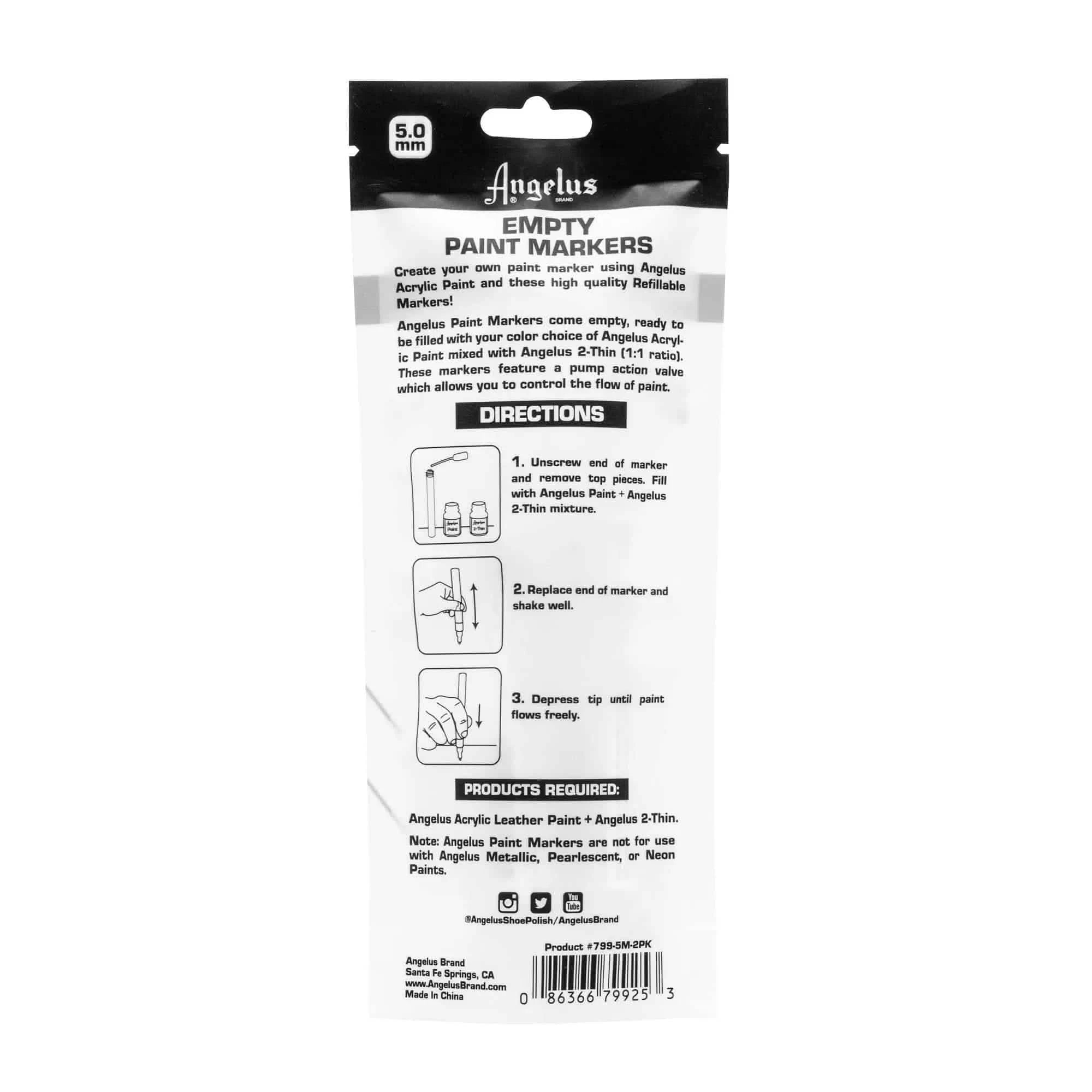Angelus Direct Angelus Empty Paint Marker Set Accessories