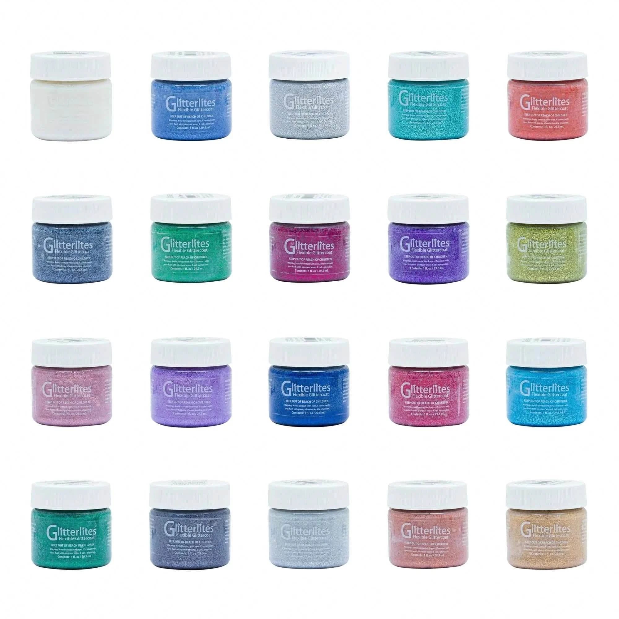 Angelus Direct 12 Color Angelus Glitterlites Kit 1 oz. Kit Paint Kit
