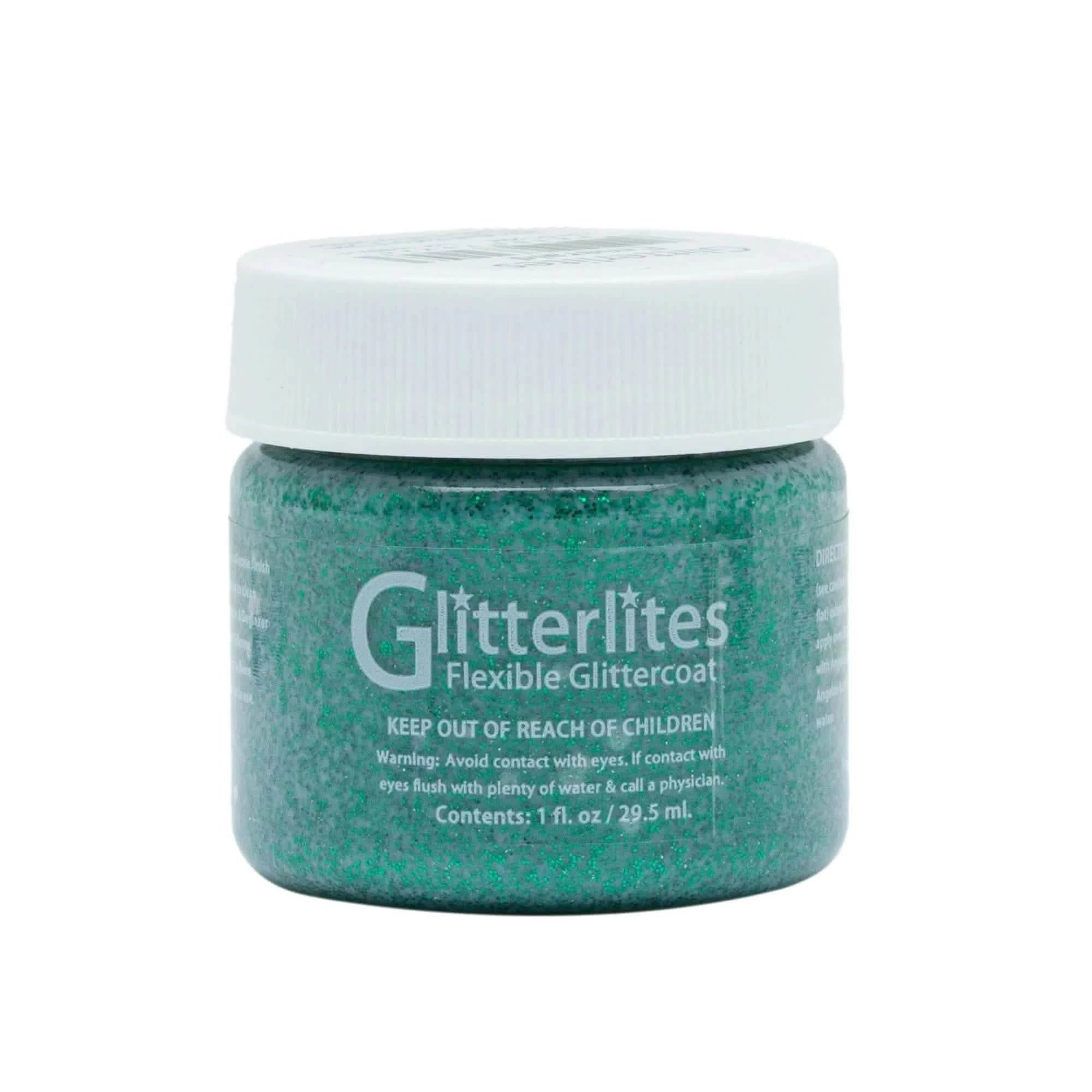 Angelus Direct Angelus Glitterlites Paint - Emerald 1 oz. Glitterlites