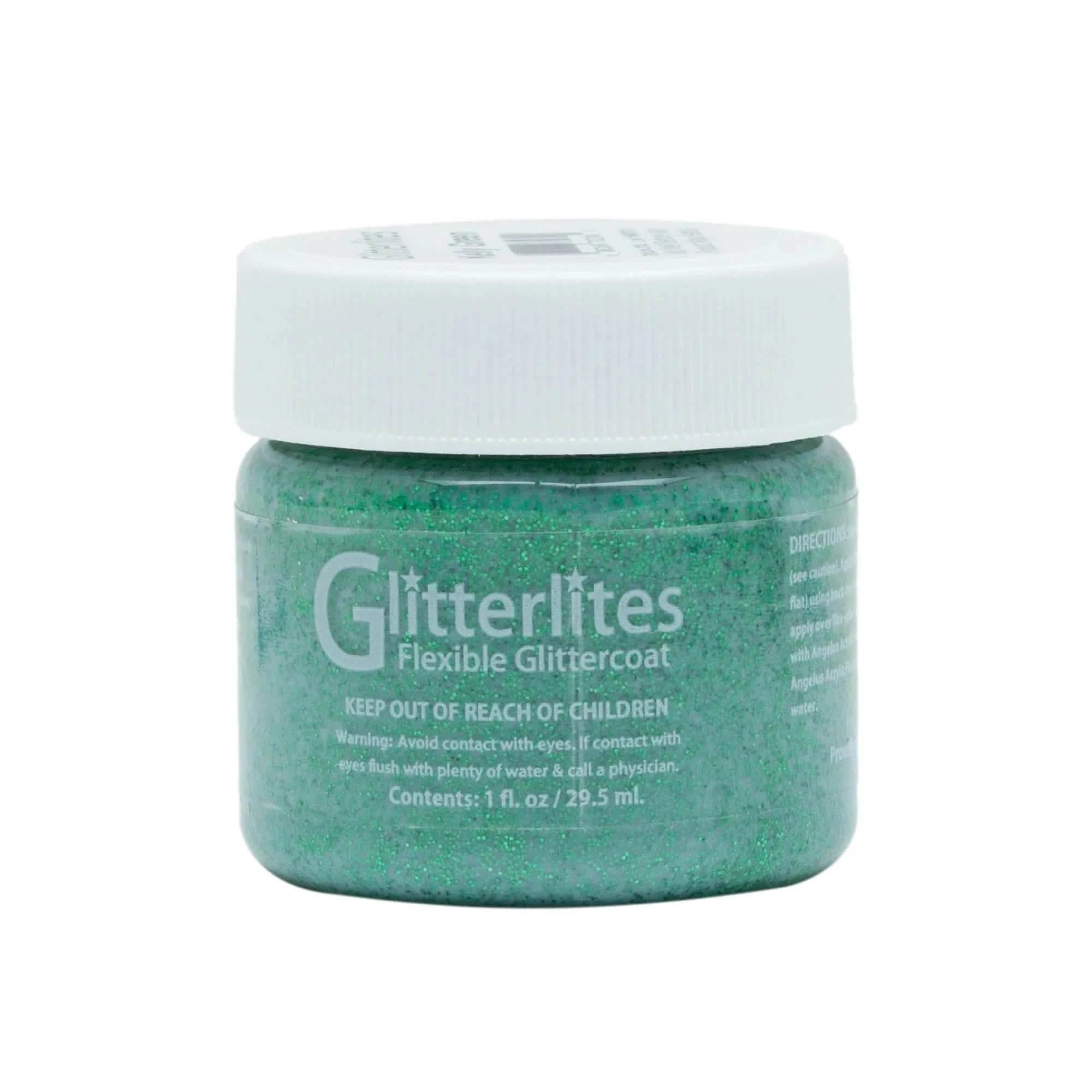 Angelus Direct Angelus Glitterlites Paint - Kelly Green 1 oz. Glitterlites