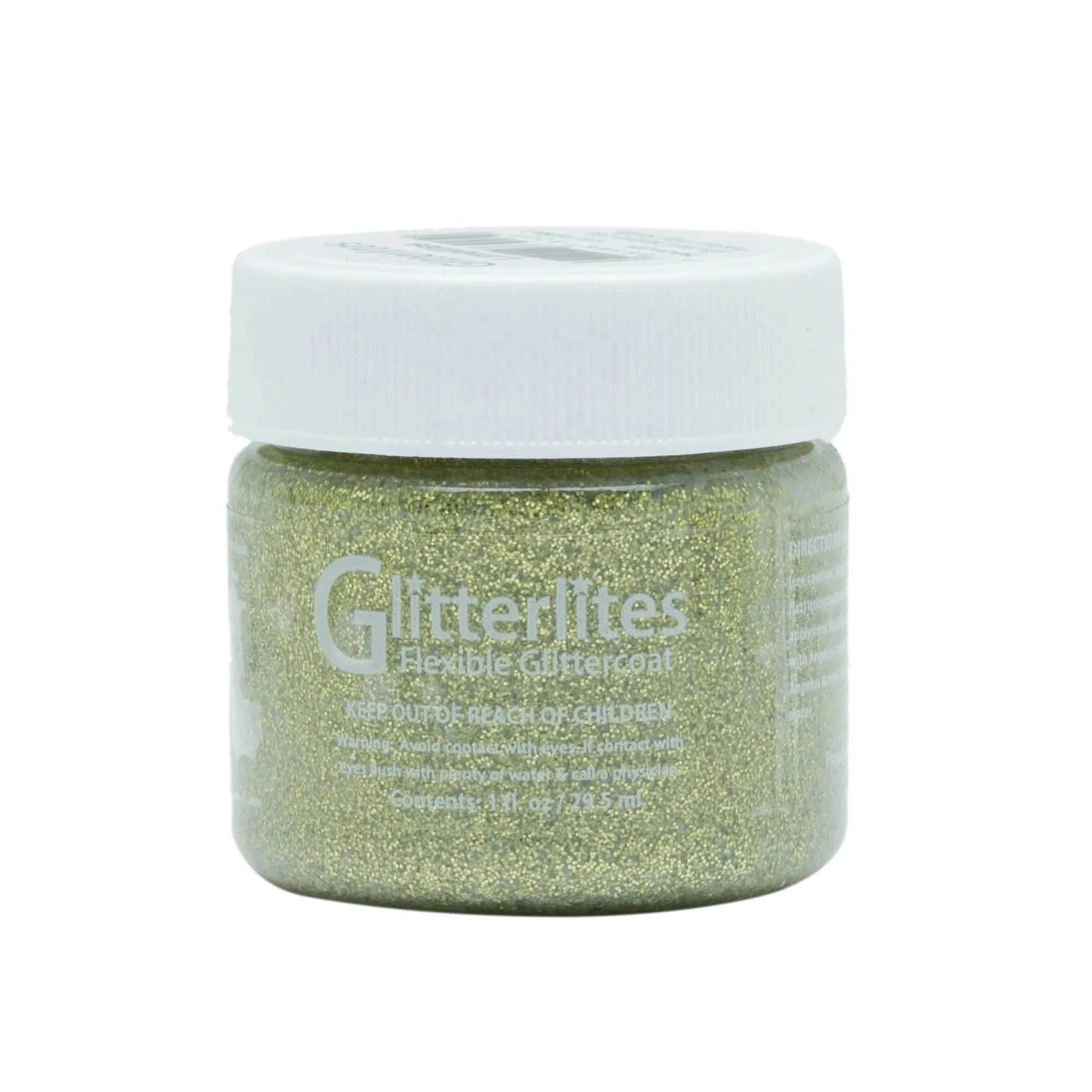 Angelus Direct Angelus Glitterlites Paint - Limelite 1 oz. Glitterlites
