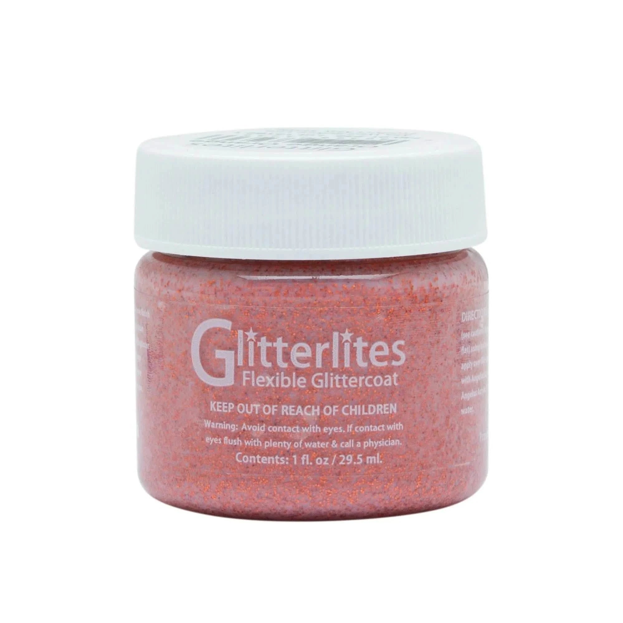 Angelus Direct Angelus Glitterlites Paint - Orange Orange 1 oz. Glitterlites