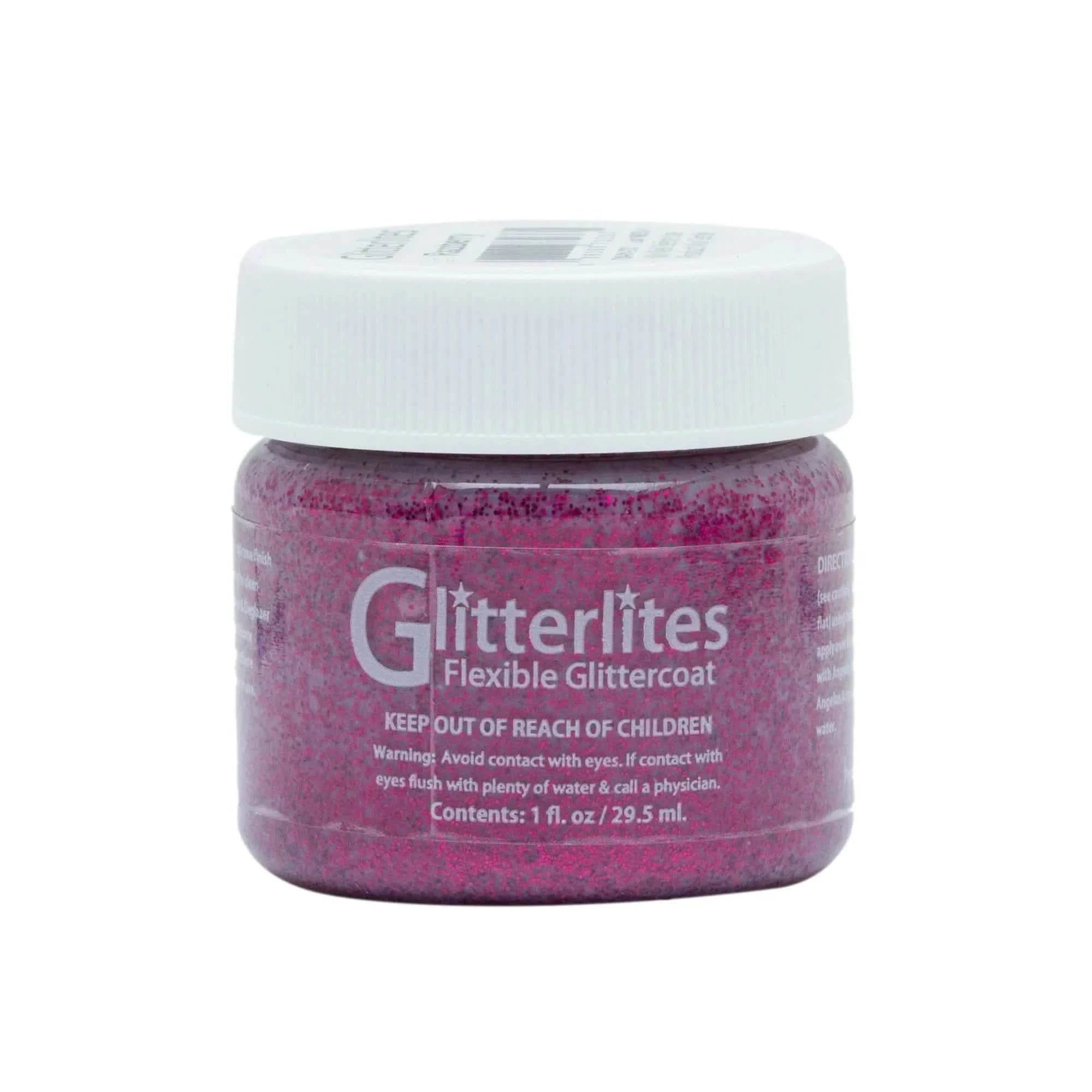 Angelus Direct Angelus Glitterlites Paint - Razzberry 1 oz. Glitterlites