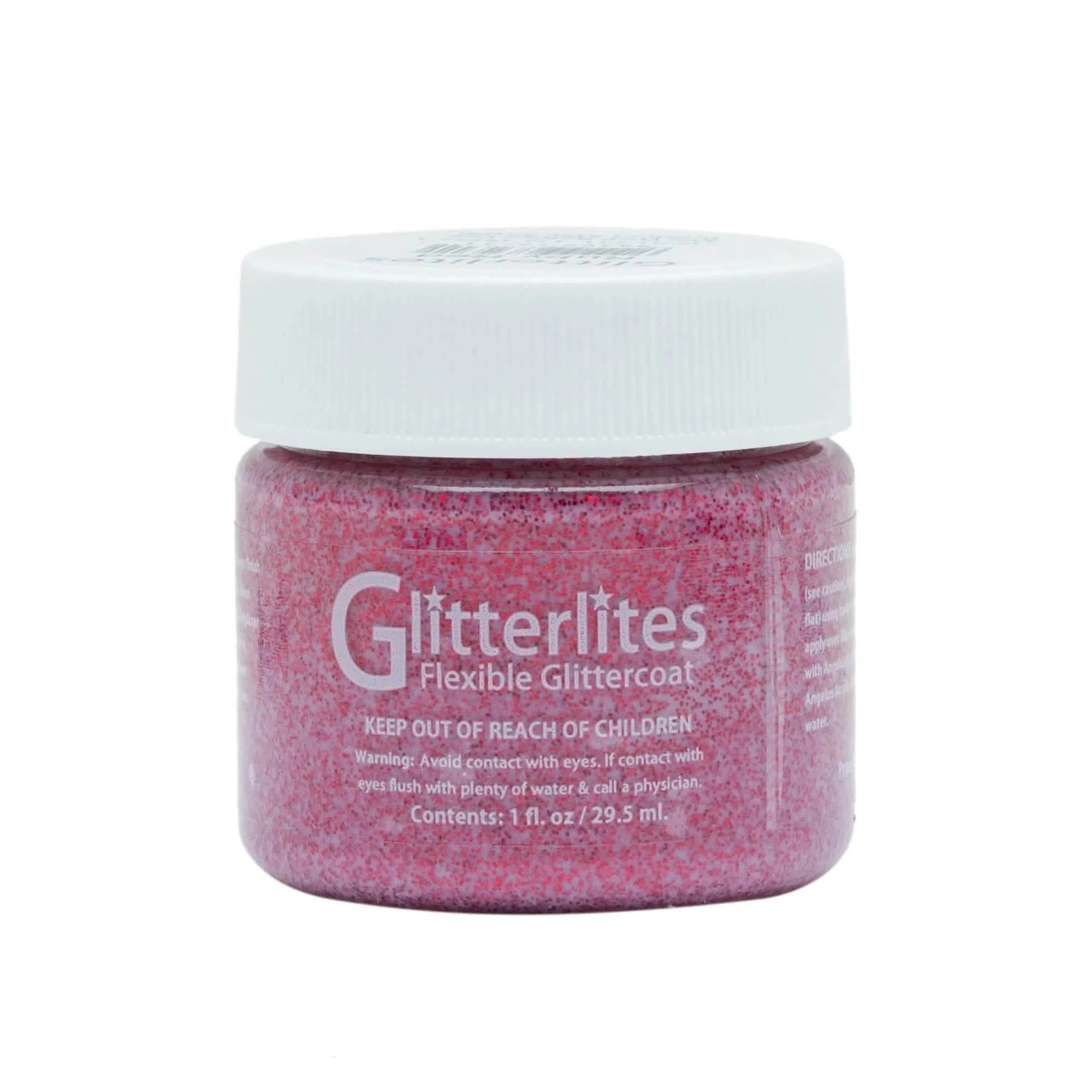 Angelus Direct Angelus Glitterlites Paint - Ruby Red 1 oz. Glitterlites