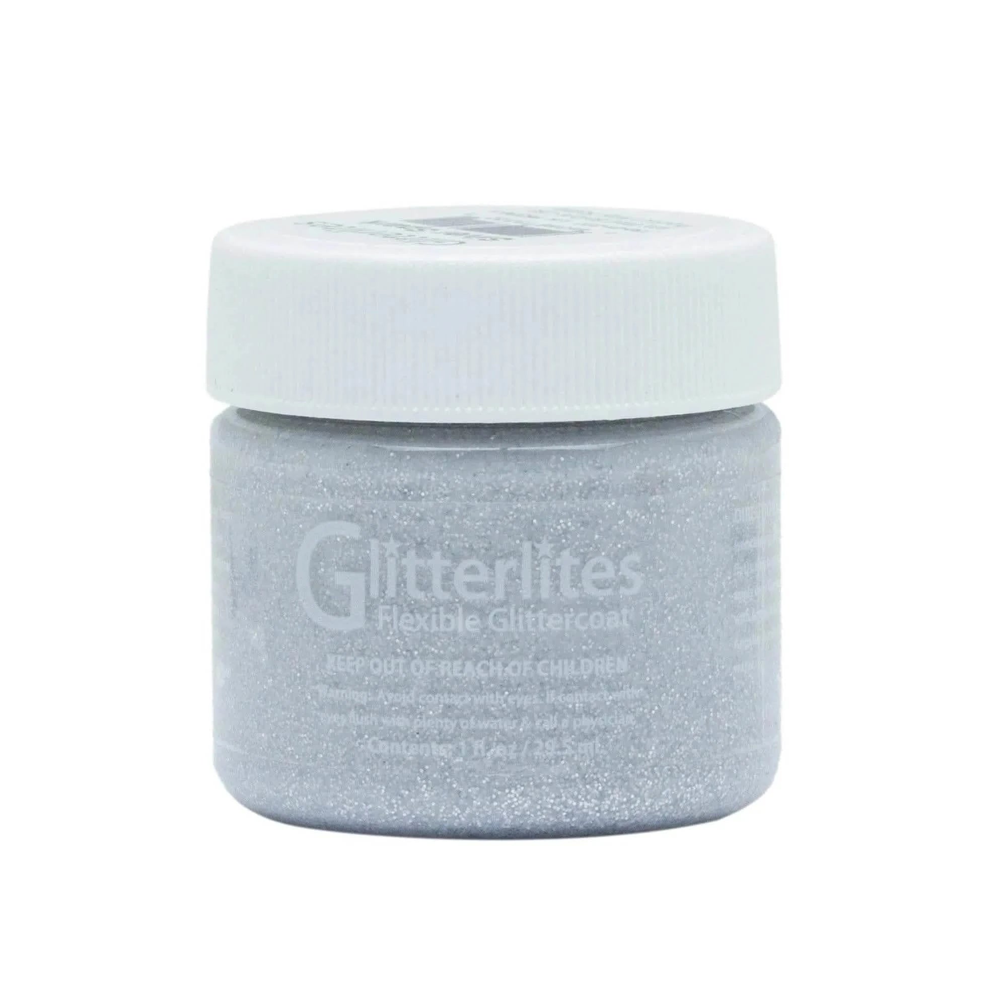 Angelus Direct Angelus Glitterlites Paint - Silver Spark 1 oz. Glitterlites