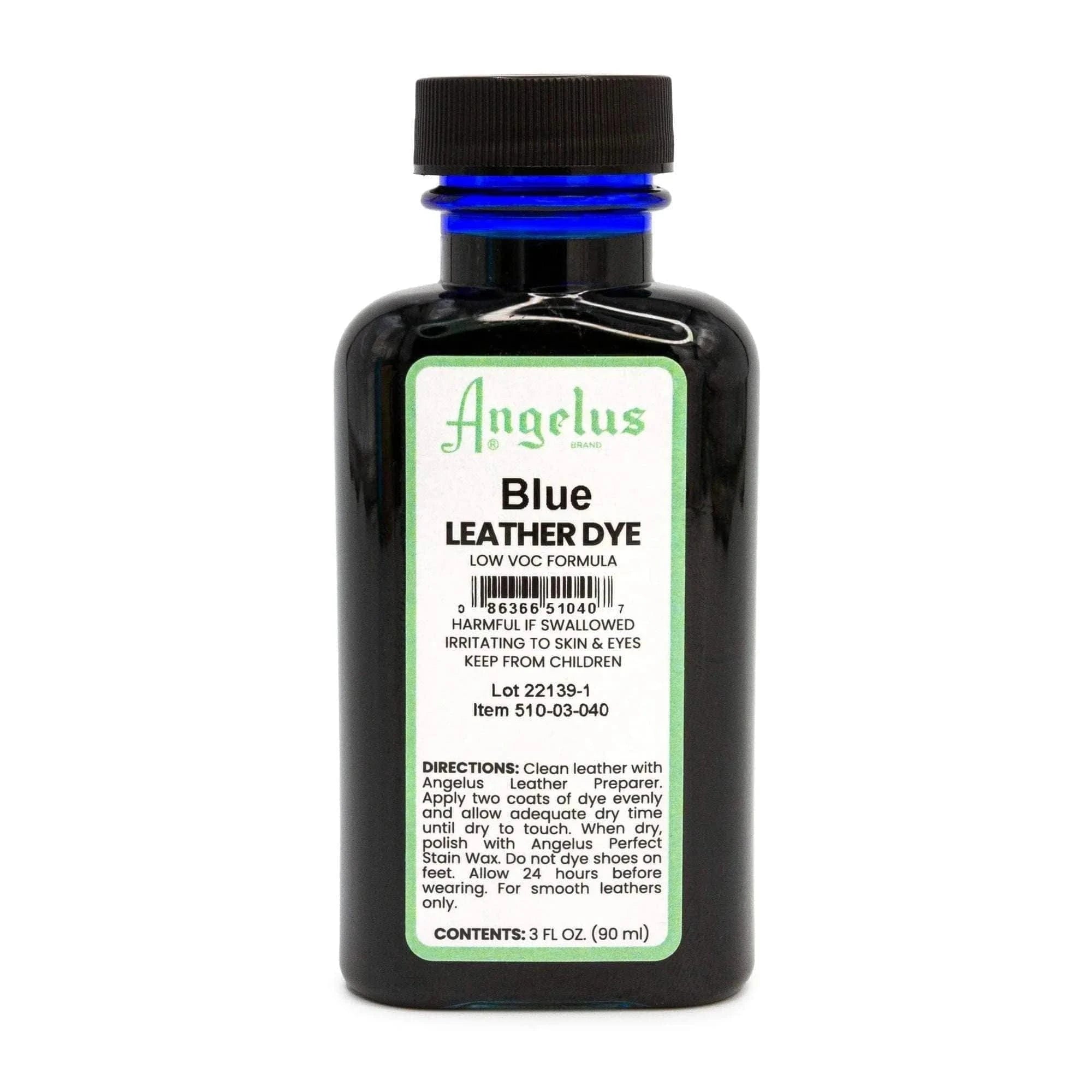 Angelus Direct Blue Low VOC Leather Dye 3 oz. Low VOC Leather Dye