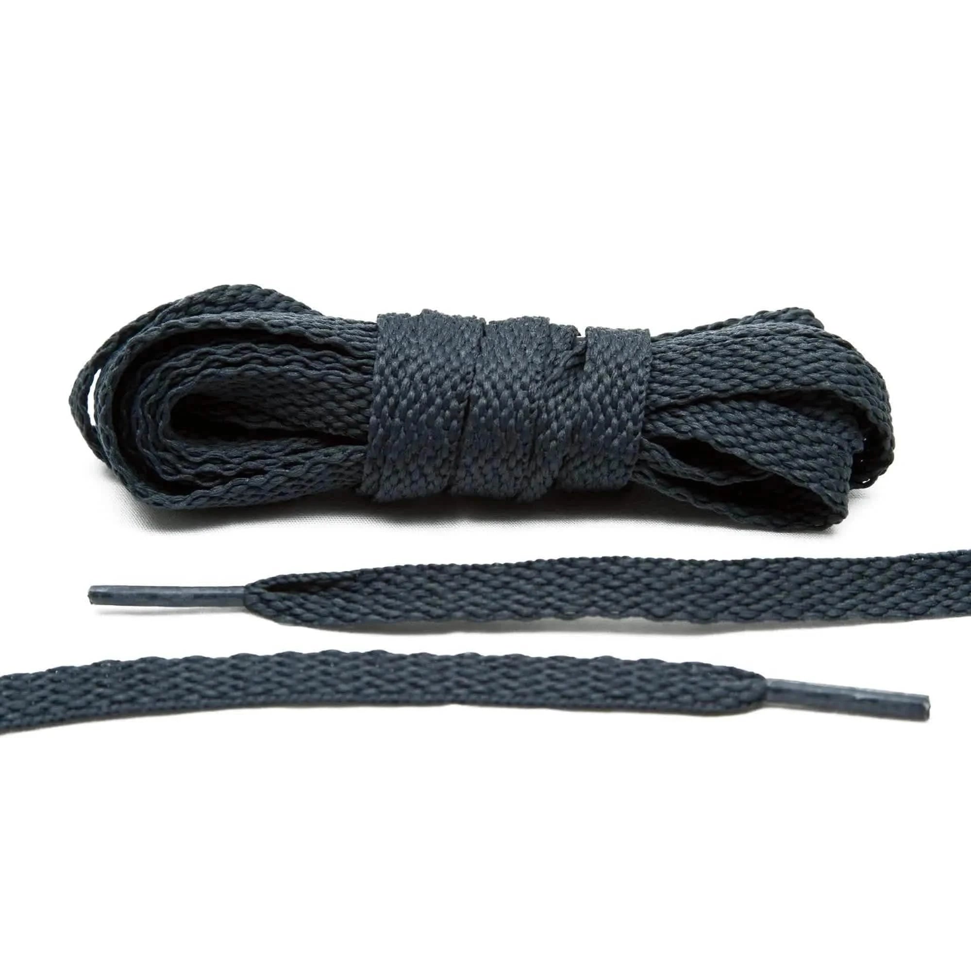 Lace Lab Charcoal Grey Shoe Laces Flat Shoelaces