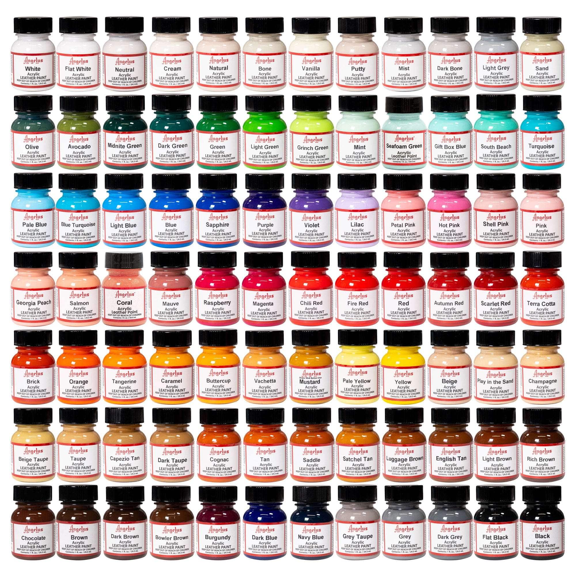 Complete Standard Color Kit 84 colors Acrylic Leather Paint Set