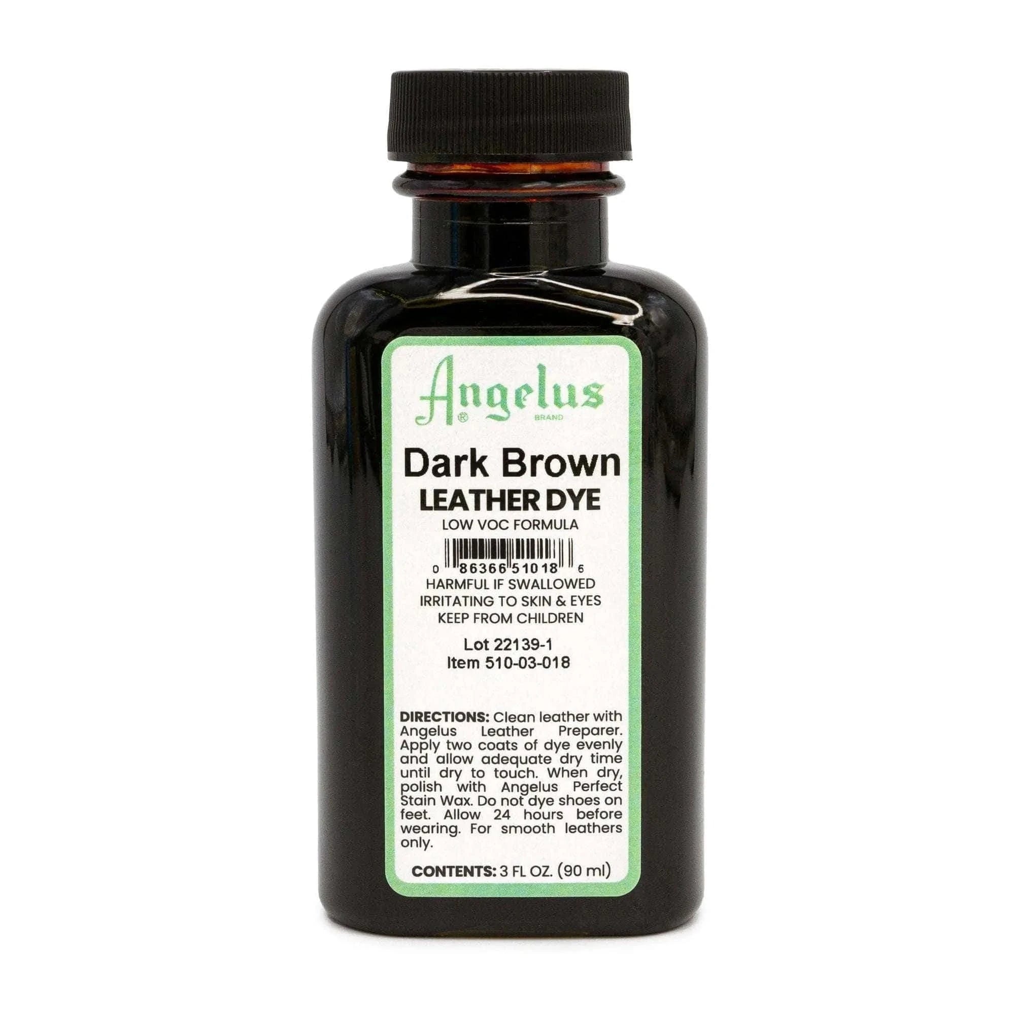 Angelus Direct Dark Brown Low VOC Leather Dye 3 oz. Low VOC Leather Dye