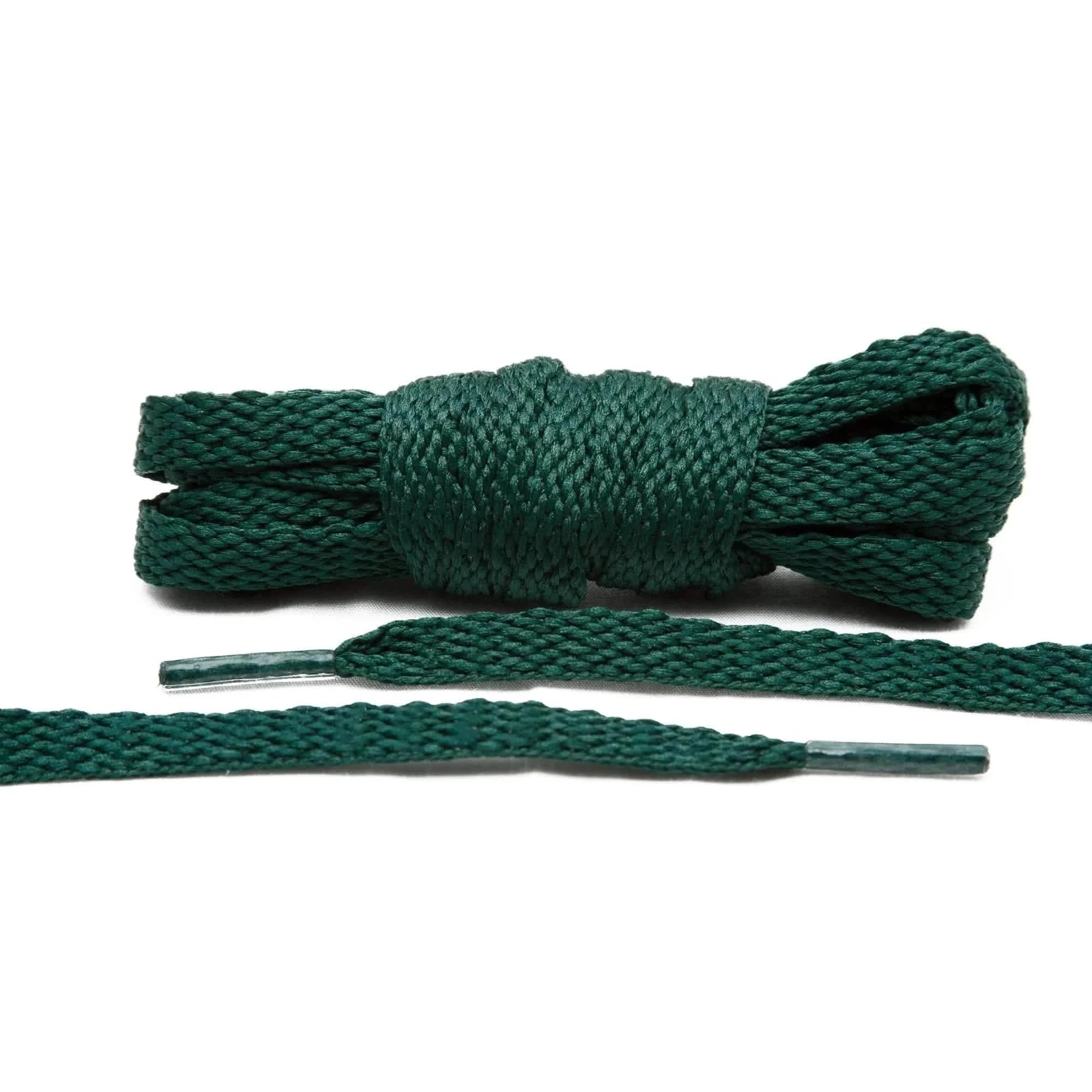 Lace Lab Dark Green Shoe Laces Flat Shoelaces