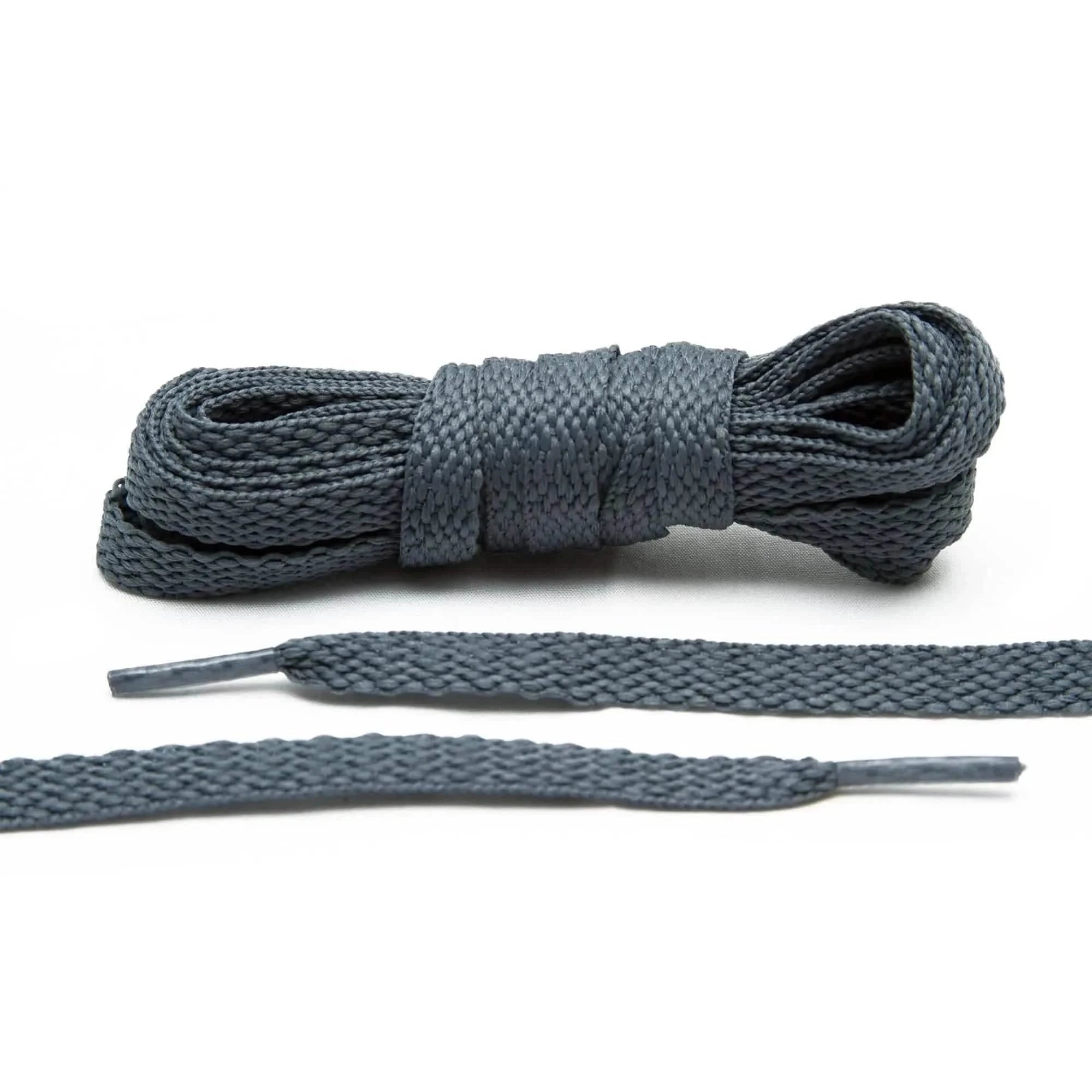 Lace Lab Dark Grey Shoe Laces Flat Shoelaces