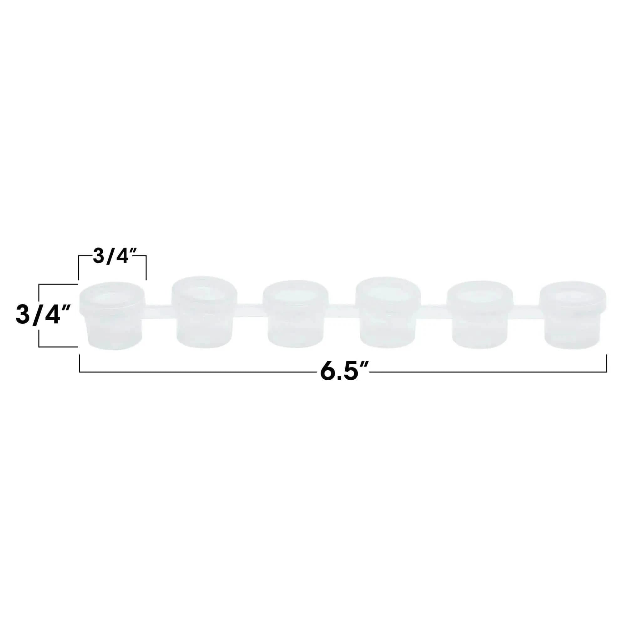 Angelus Direct Empty Paint Cups - 6x 1/6th oz. 6 x 1/6 oz. Accessories