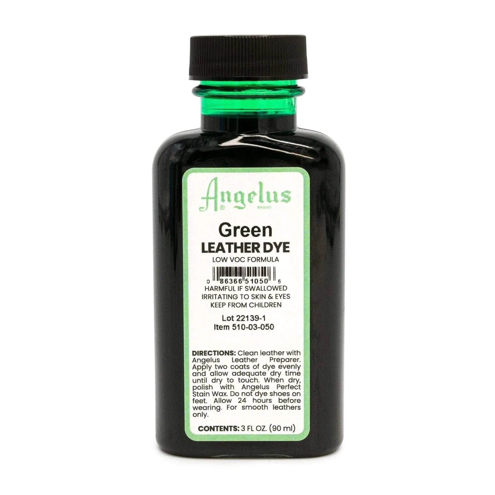 Angelus Direct Green Low VOC Leather Dye 3 oz. Low VOC Leather Dye