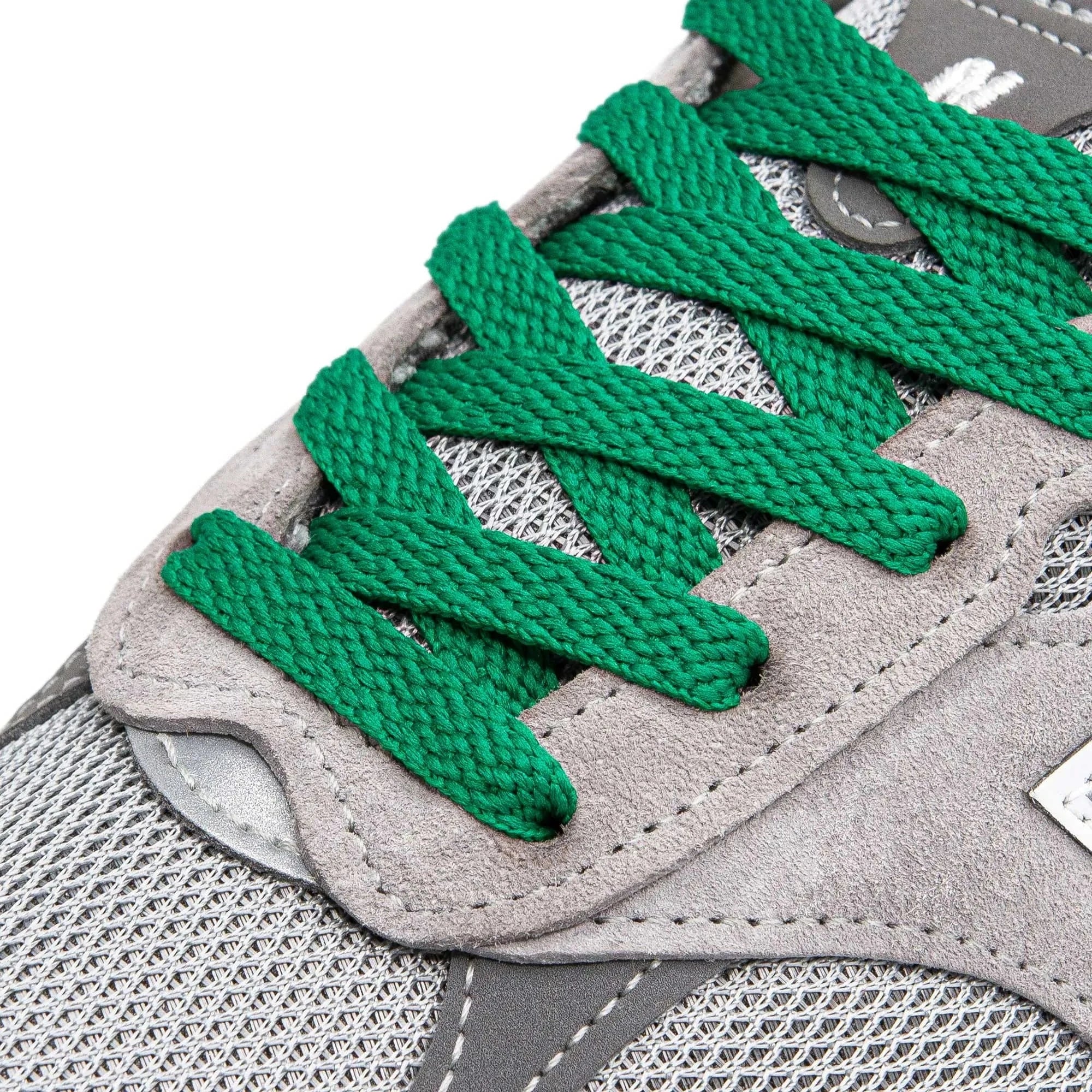 Lace Lab Kelly Green Shoe Laces Flat Shoelaces