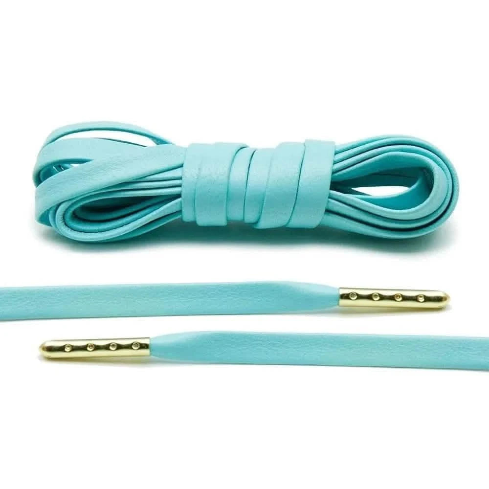 Lace Lab Mint Luxury Leather Laces - Gold Plated Leather Shoelaces