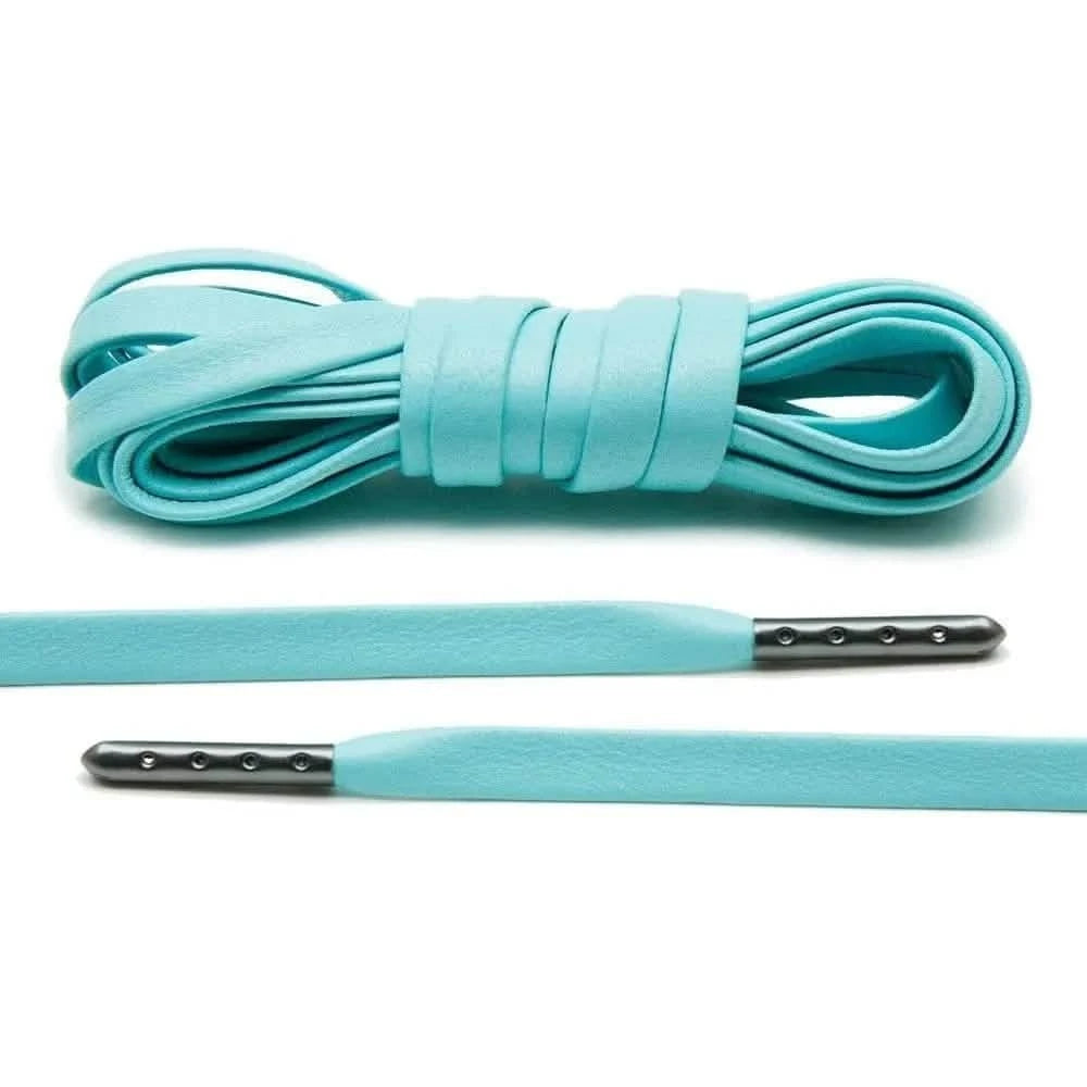 Lace Lab Mint Luxury Leather Laces - Gunmetal Plated Leather Shoelaces