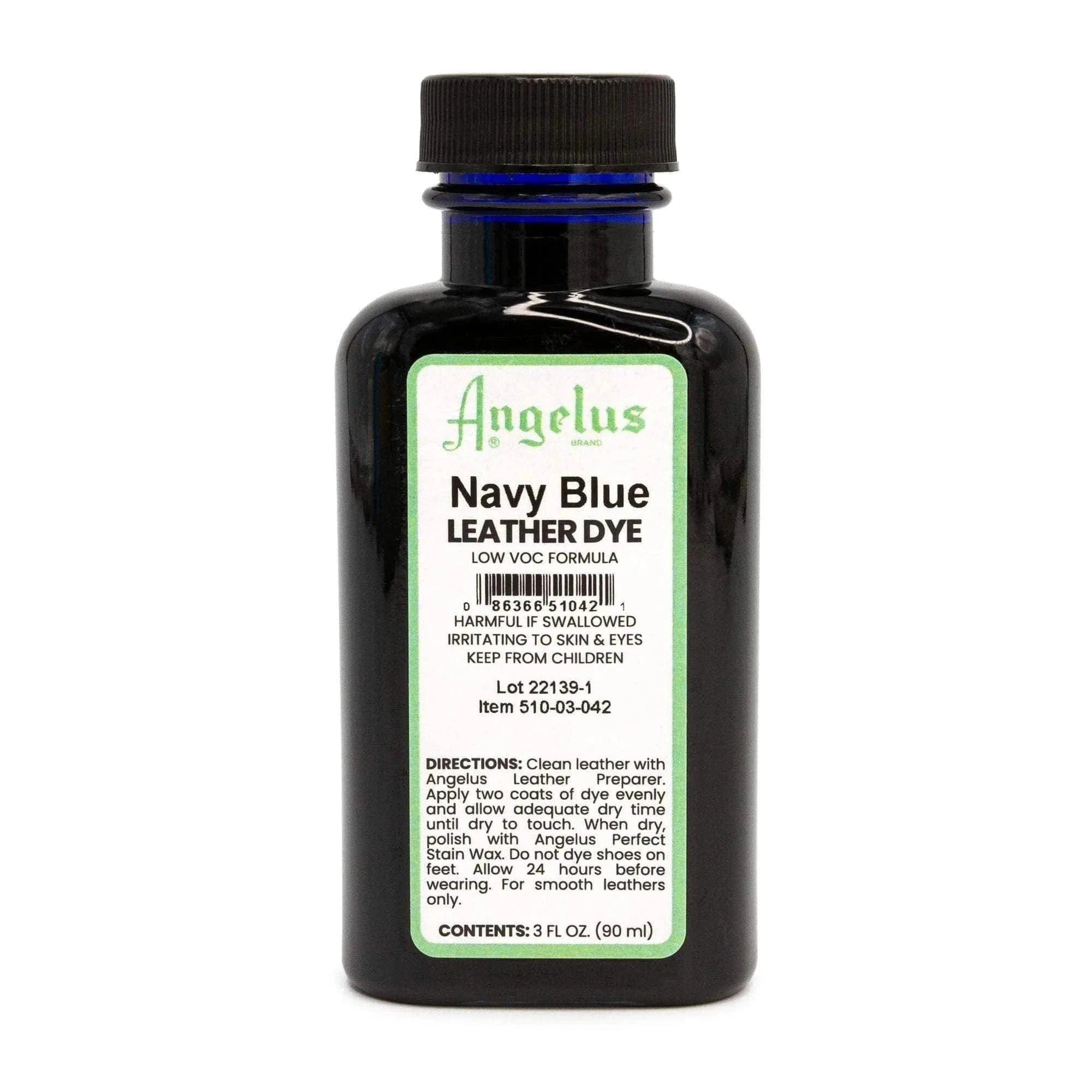 Angelus Direct Navy Blue Low VOC Leather Dye 3 oz. Low VOC Leather Dye