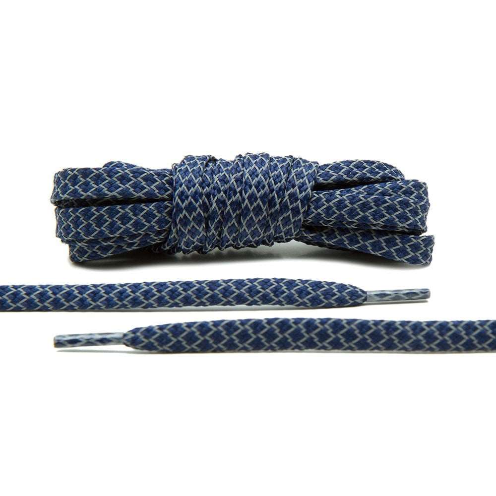Navy Blue - Reflective Flat Laces 1.0 - Angelus Direct