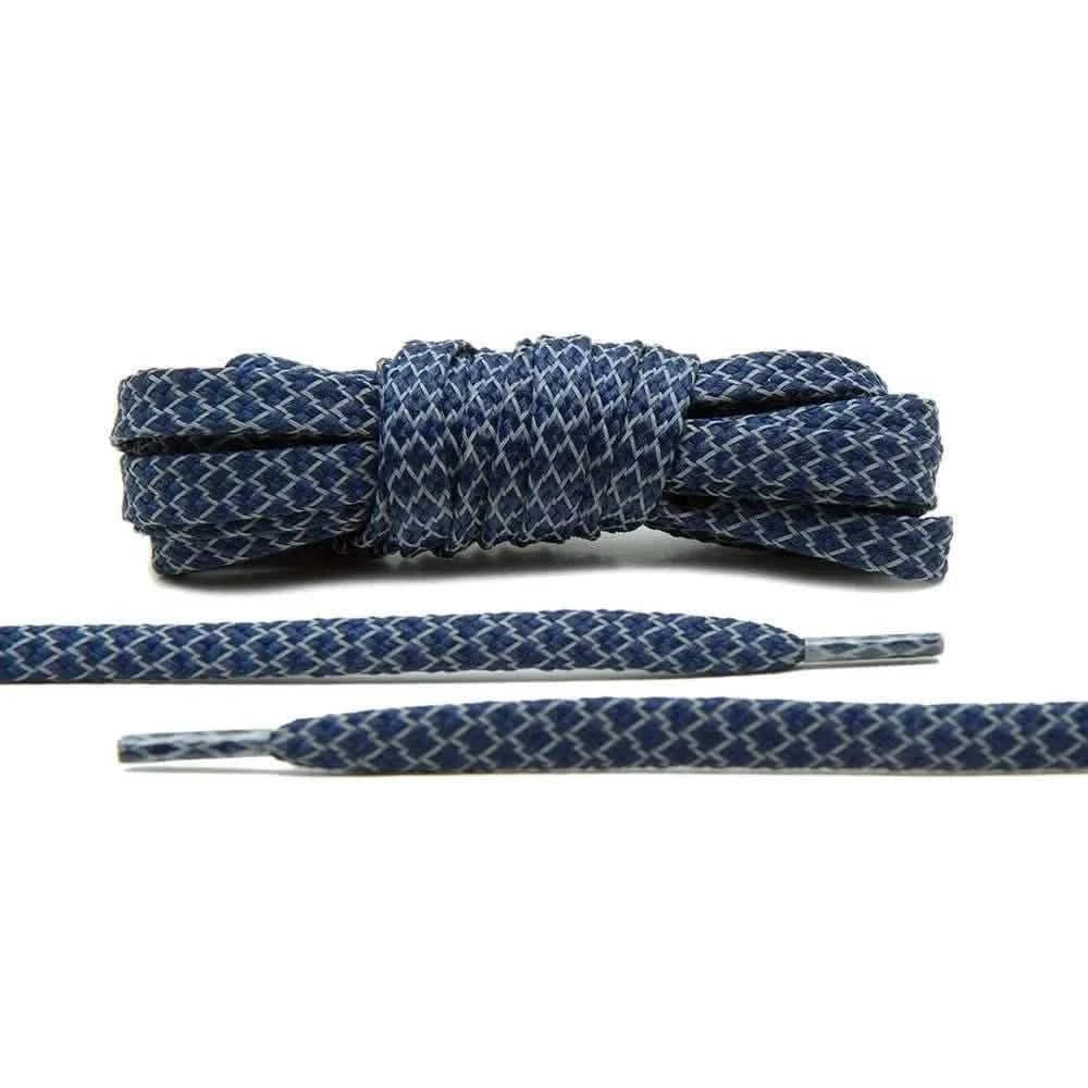 Lace Lab Navy Blue - Reflective Flat Laces 1.0 Reflective Flat Shoelaces