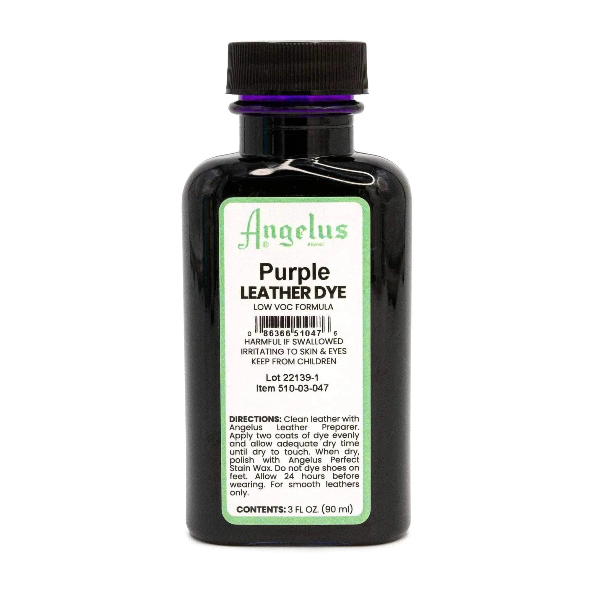 Angelus Direct Purple Low VOC Leather Dye 3 oz. Low VOC Leather Dye