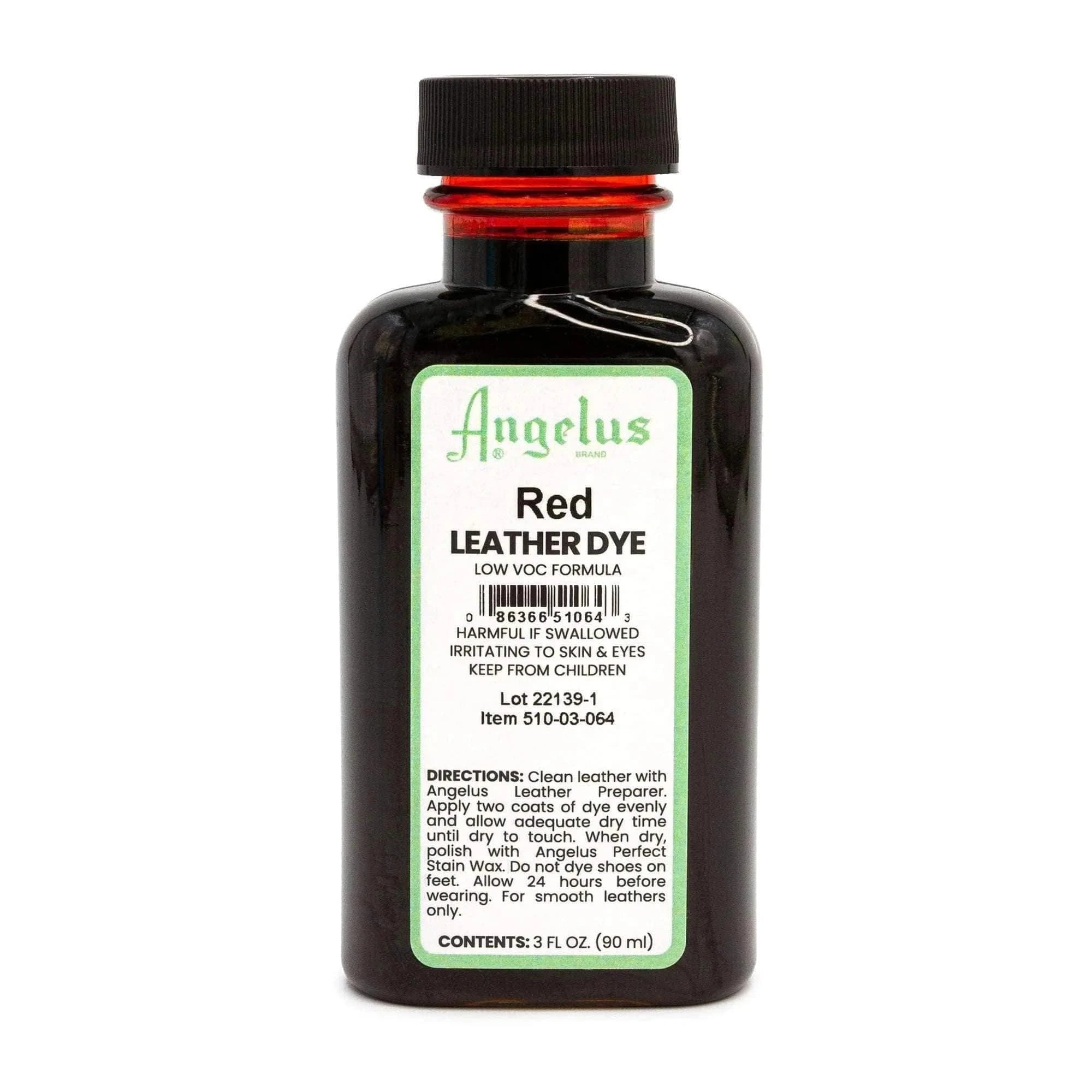 Angelus Direct Red Low VOC Leather Dye 3 oz. Low VOC Leather Dye