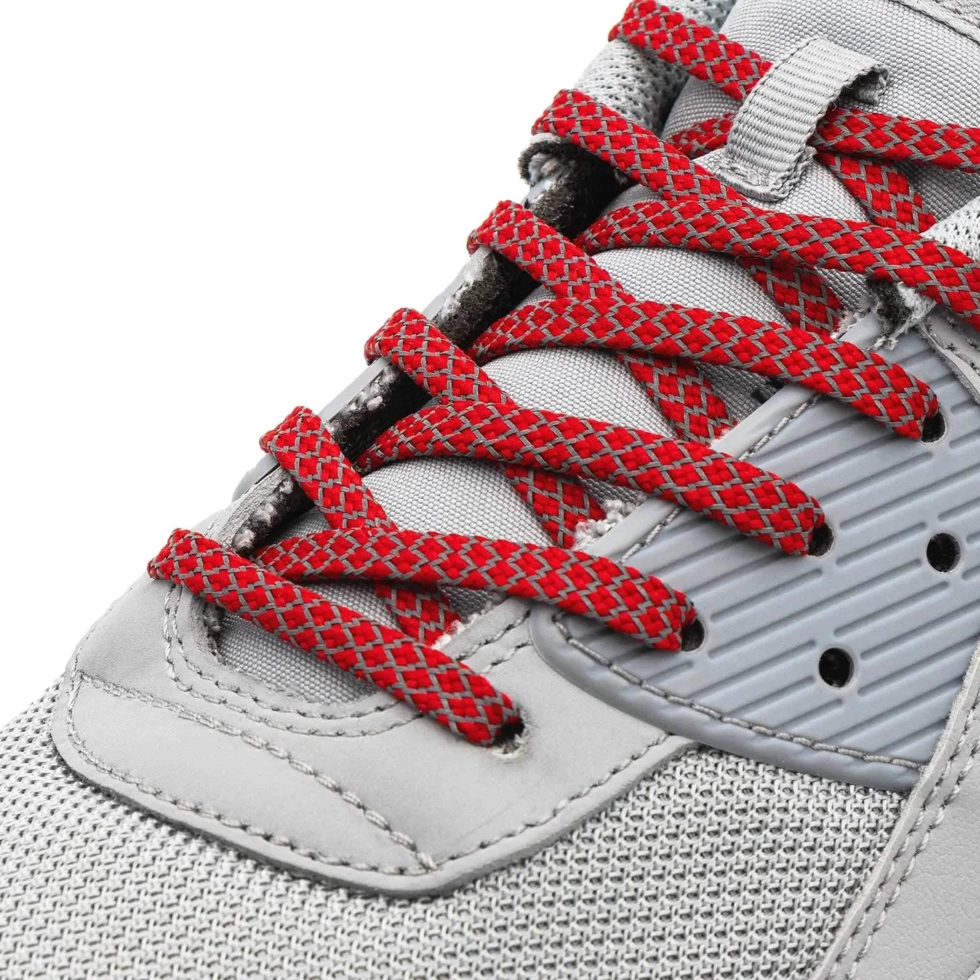 Lace Lab Red - Reflective Flat Laces 1.0 Reflective Flat Shoelaces