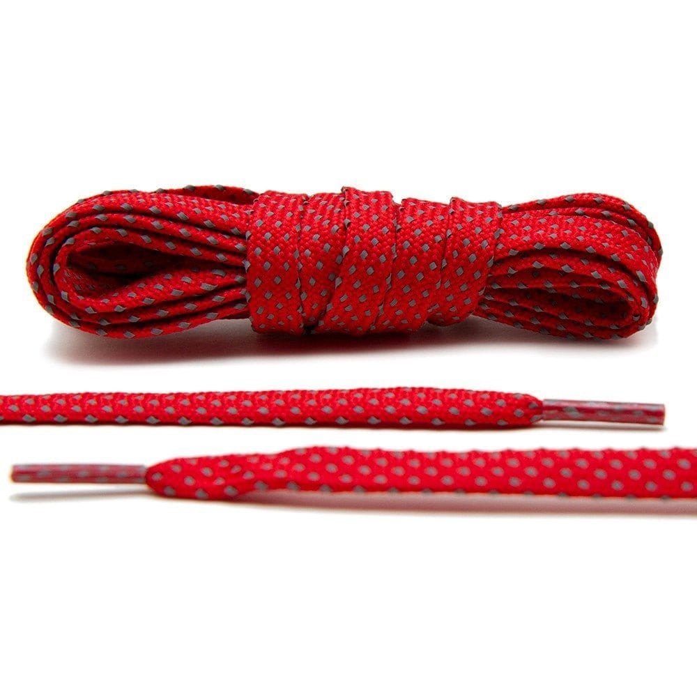 Red - Reflective Flat Laces 2.0 - Angelus Direct