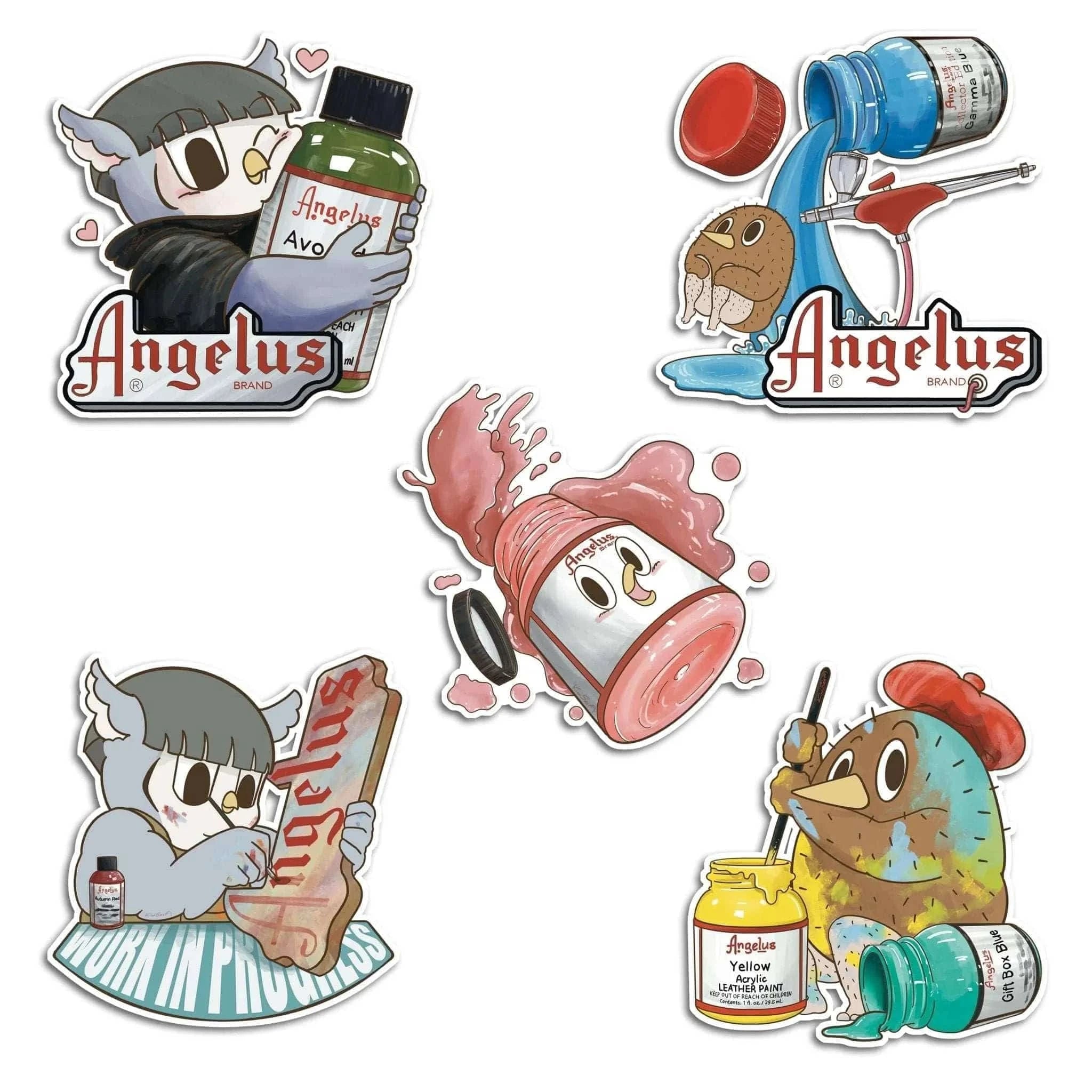 Angelus Direct Sticker Pack By @KiwisanTW Pack of 5