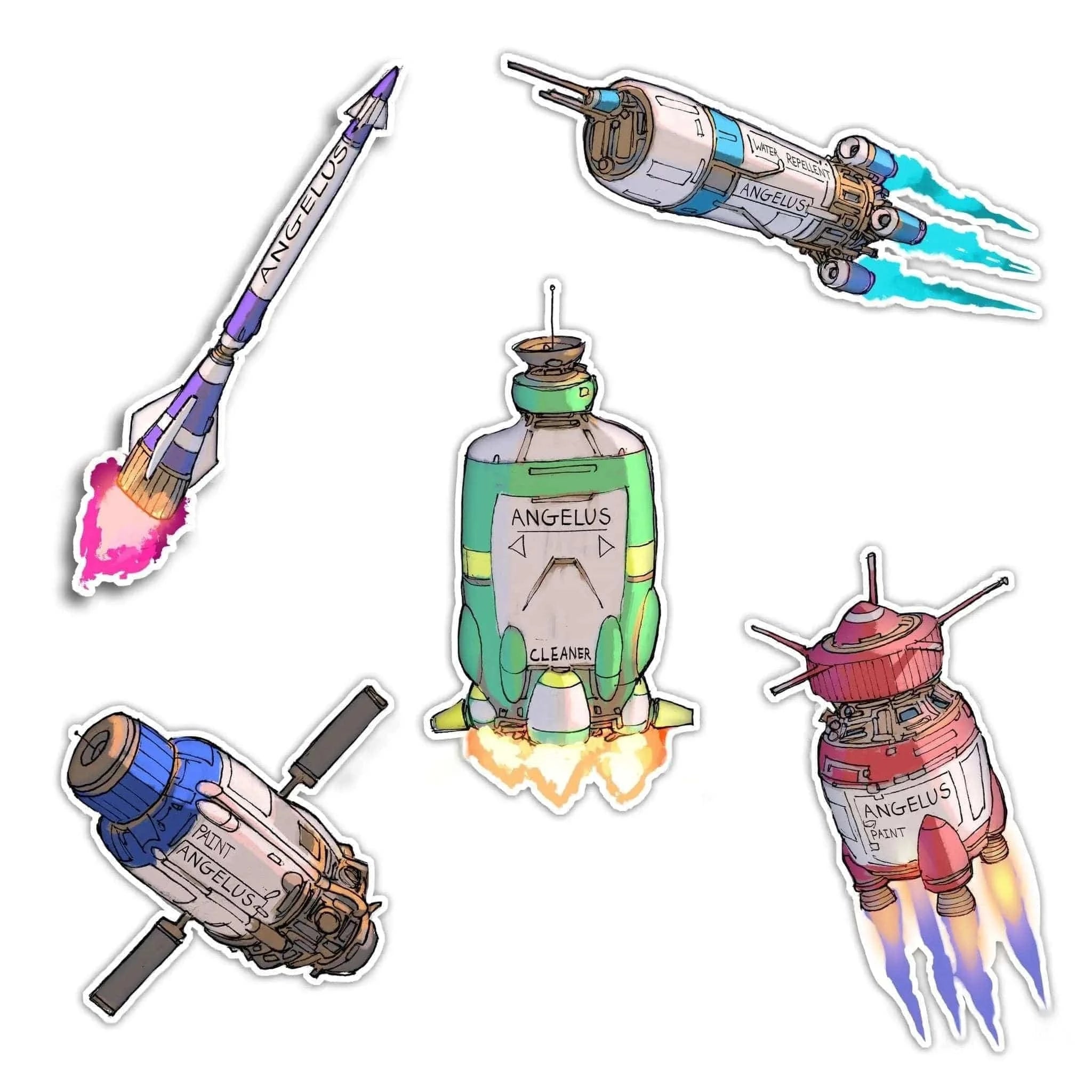 Angelus Direct Sticker Pack by @SpaceGooose Pack of 5