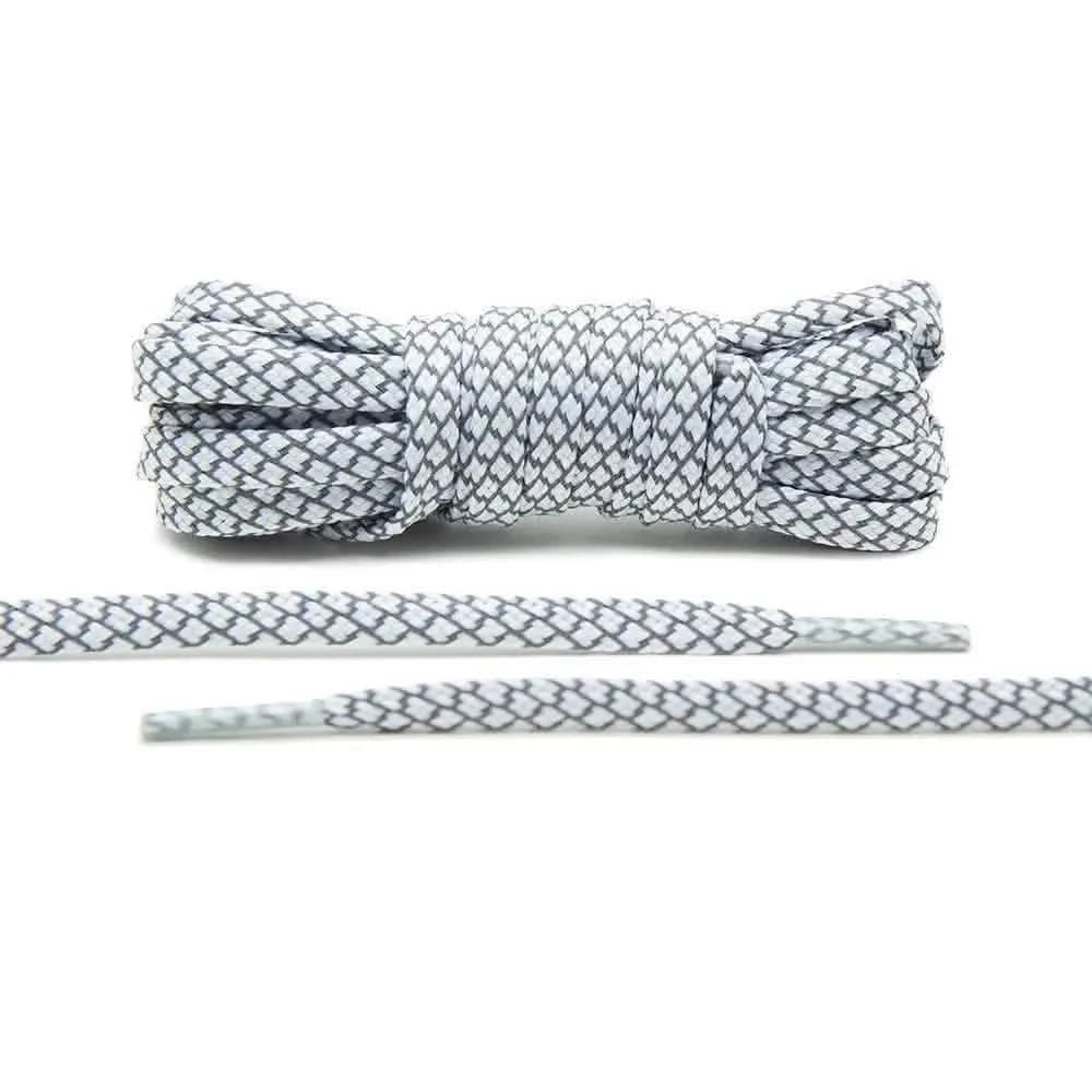 Lace Lab White - Reflective Flat Laces 1.0 Reflective Flat Shoelaces