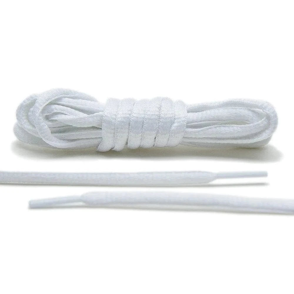 Lace Lab White - Thin Oval Laces Oval