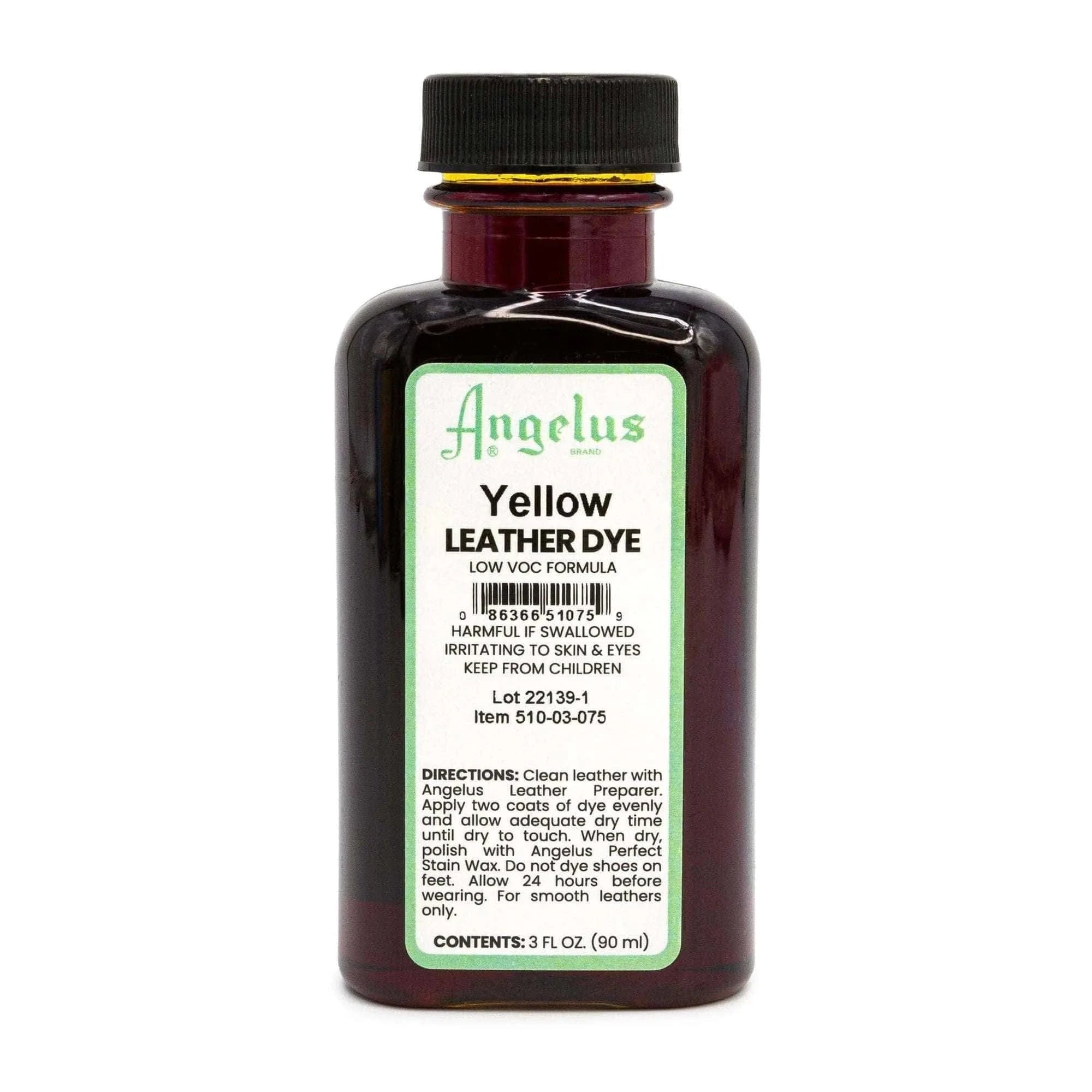 Angelus Direct Yellow Low VOC Leather Dye 3 oz. Low VOC Leather Dye