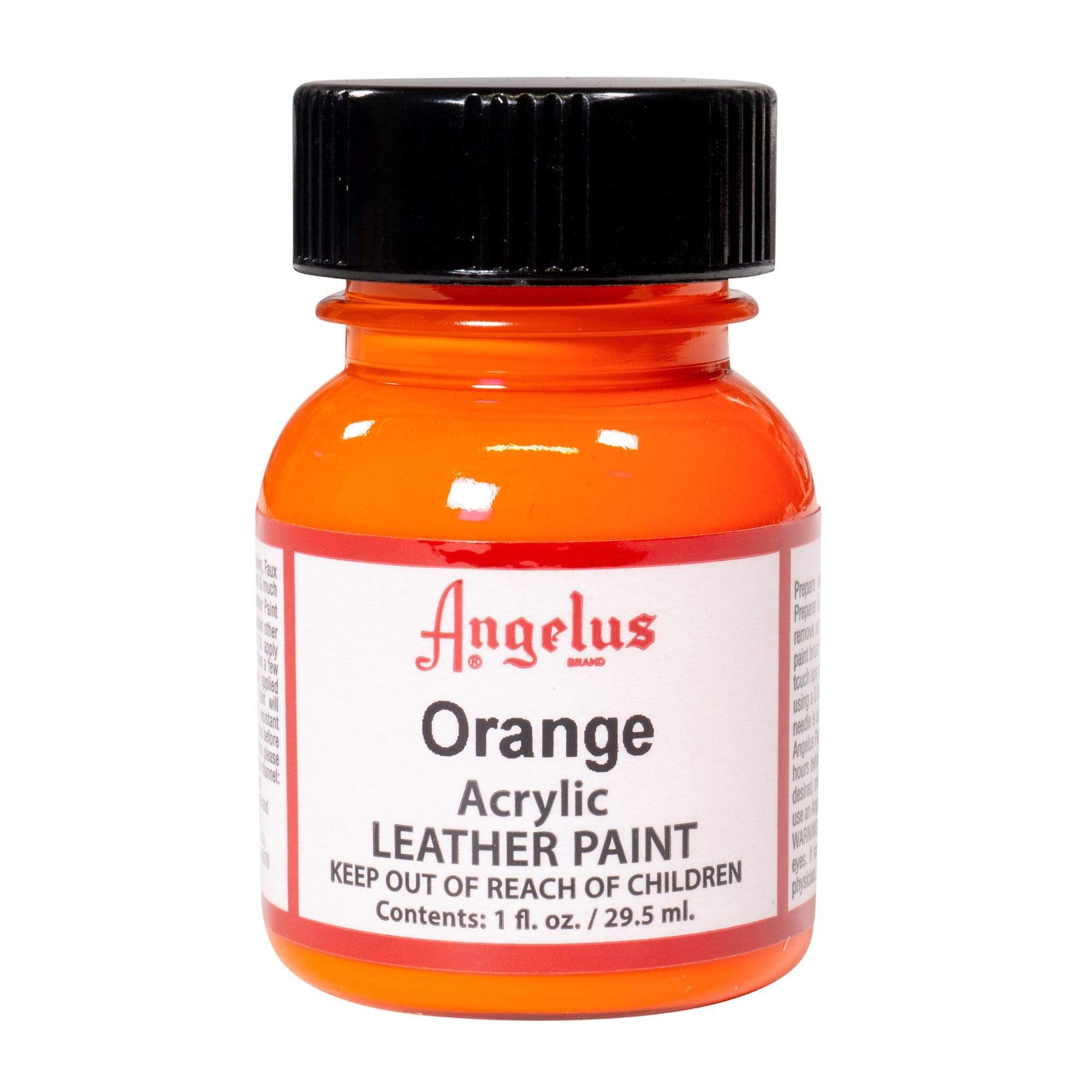Angelus Acrylic Leather Paint - Orange, 1 oz