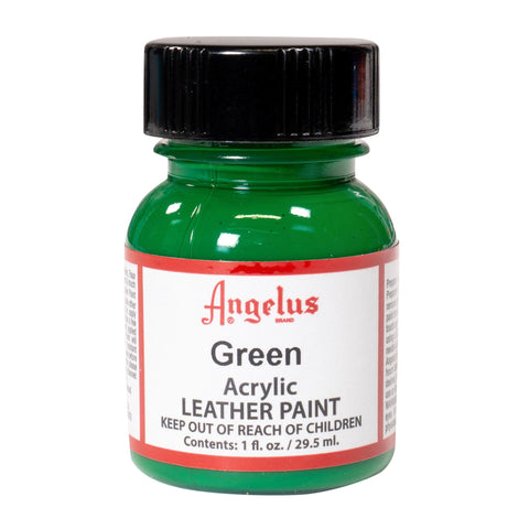 Angelus makes the highest quality Acrylic Leather Paint. Our Green Paint is water-based for easy clean-up!
