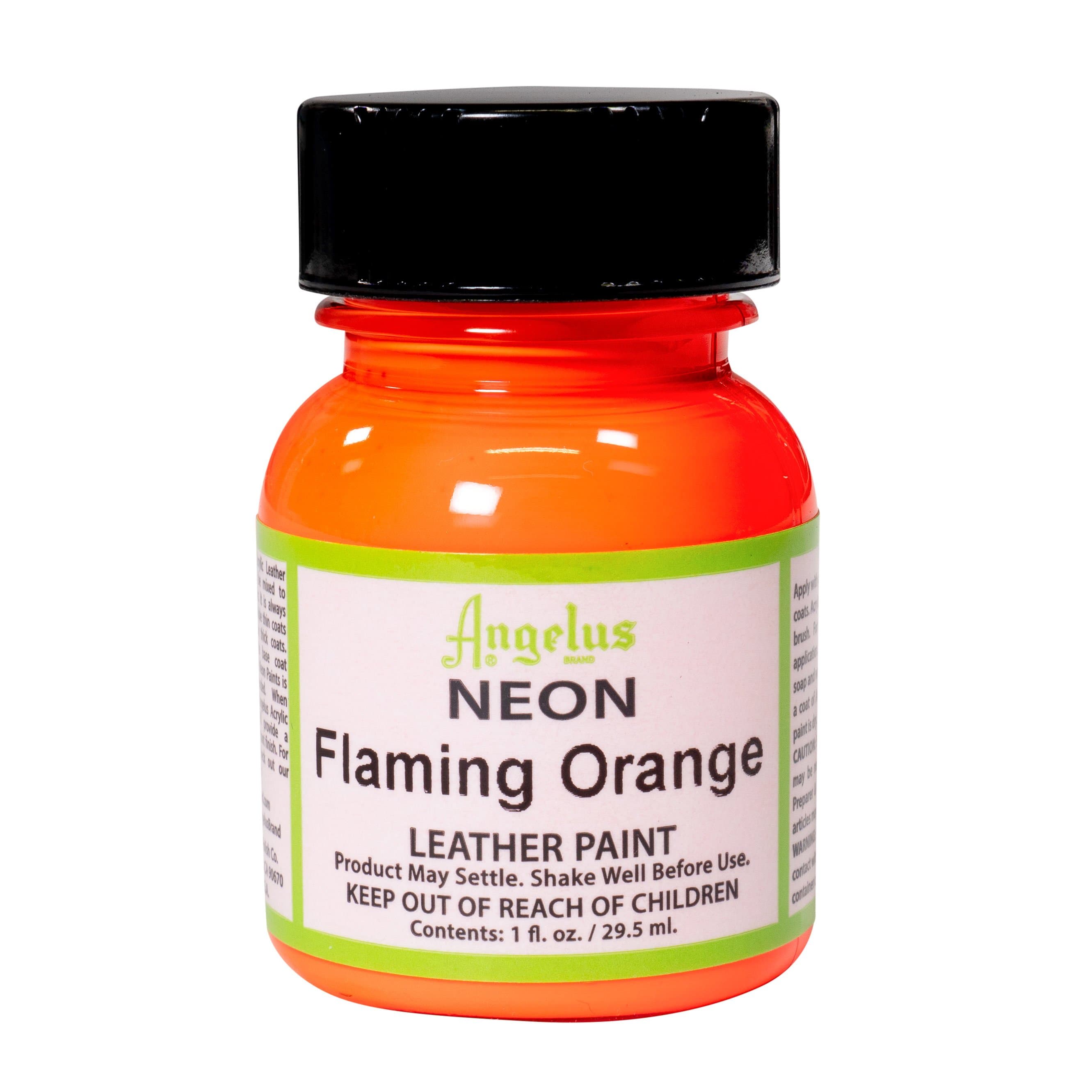 Crazy Colors Neon Orange Premium Acrylic Leather and Shoe Paint, 2